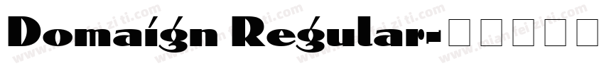 Domaign Regular字体转换